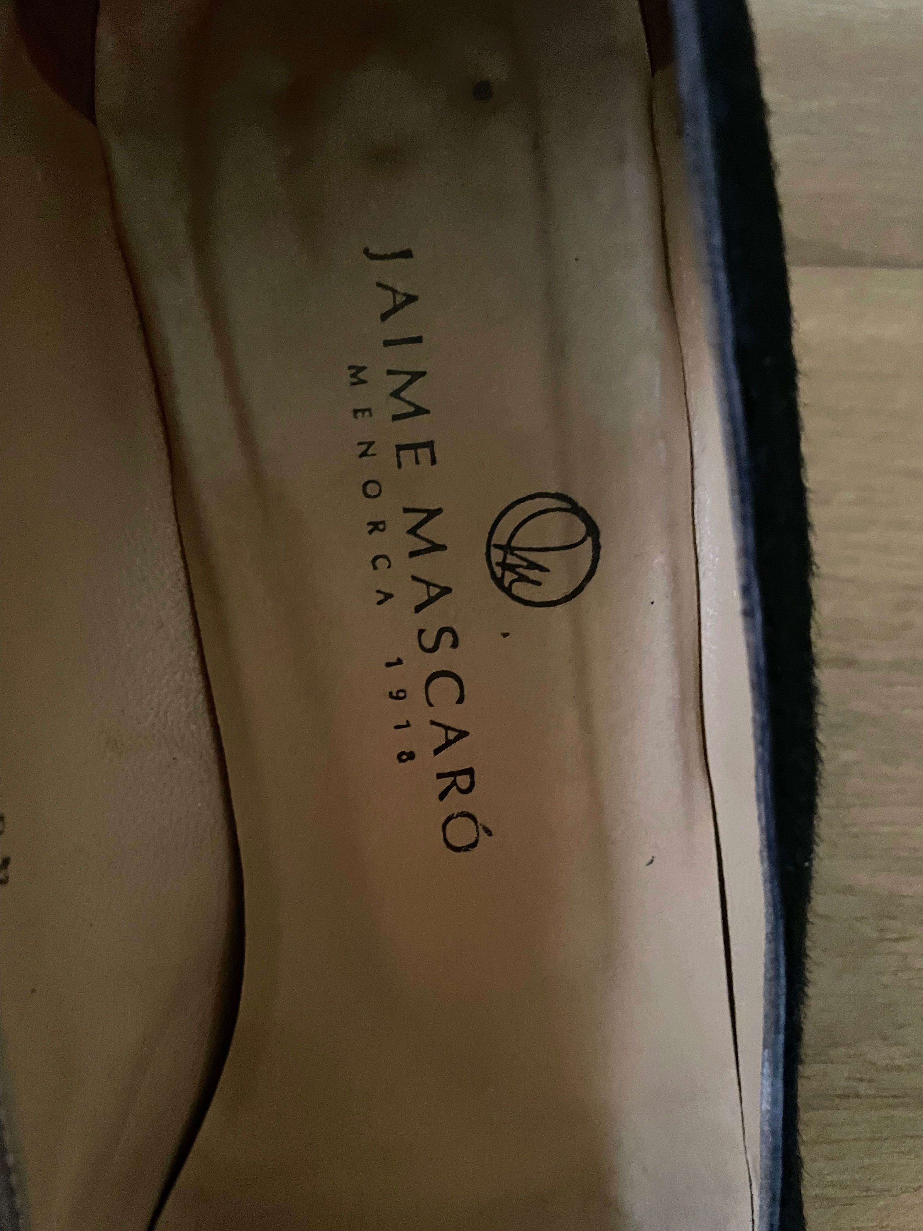 Sapatos de senhora Jaime Mascaró bordado 37,5 em pele e pêlo