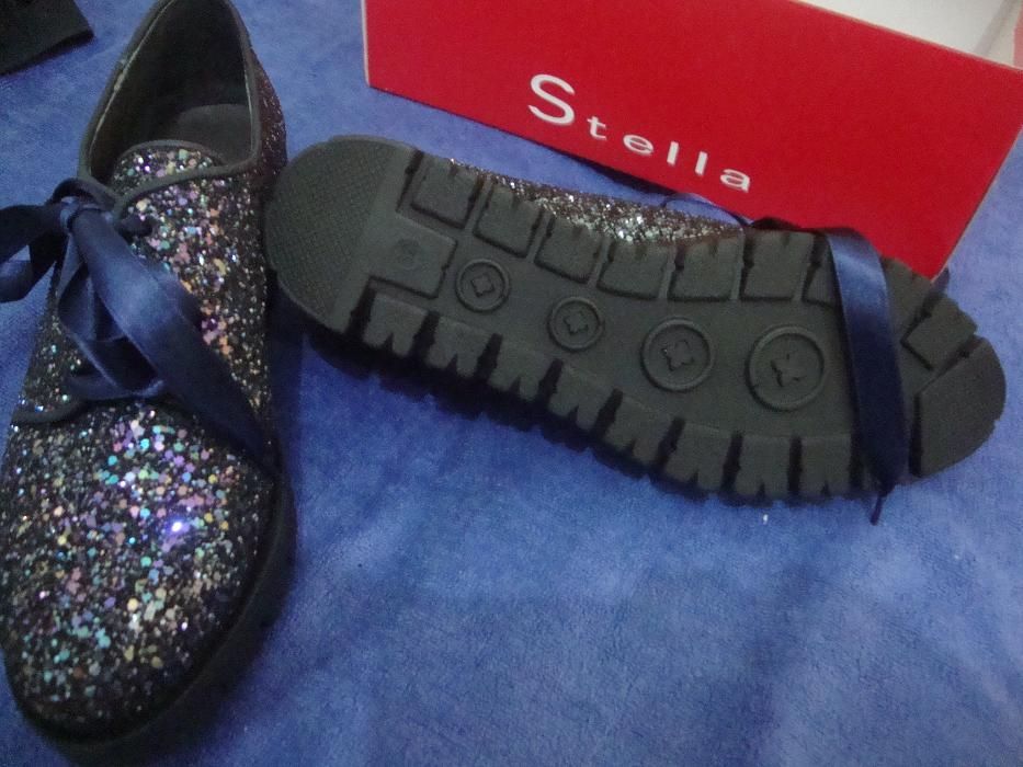 Sapatos Multi-brilhantes Azul Stella (Novos)