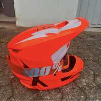 Kask cross motocykl Fox v1 L Ktm  pomaranczowy neon