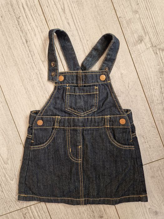 Spódniczka niemowlęca dżins z szelkami rozm 68