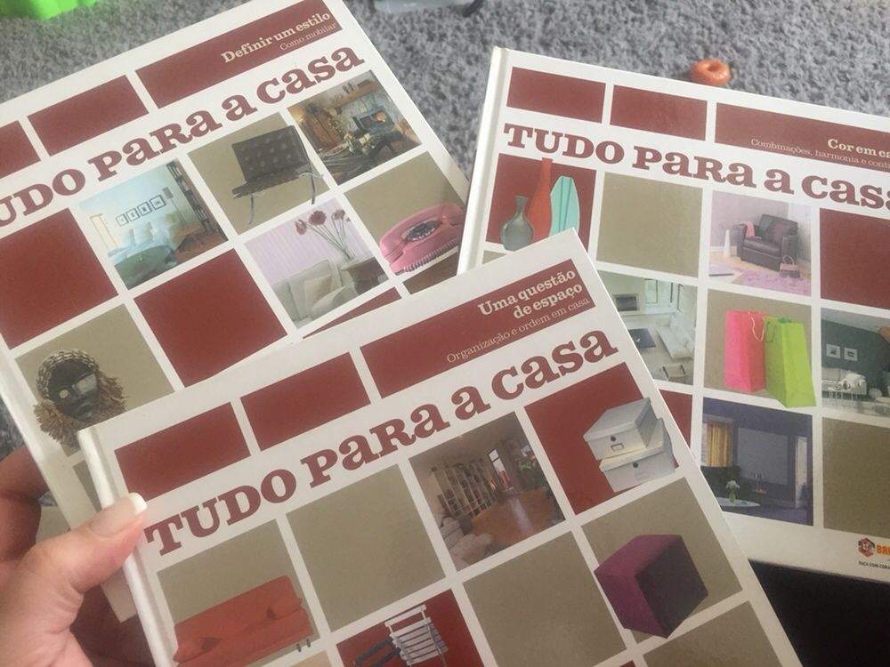 3 livros de “tudo para a casa”