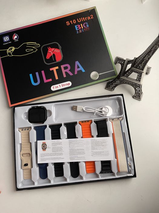 Smart watch com 7 braceletes