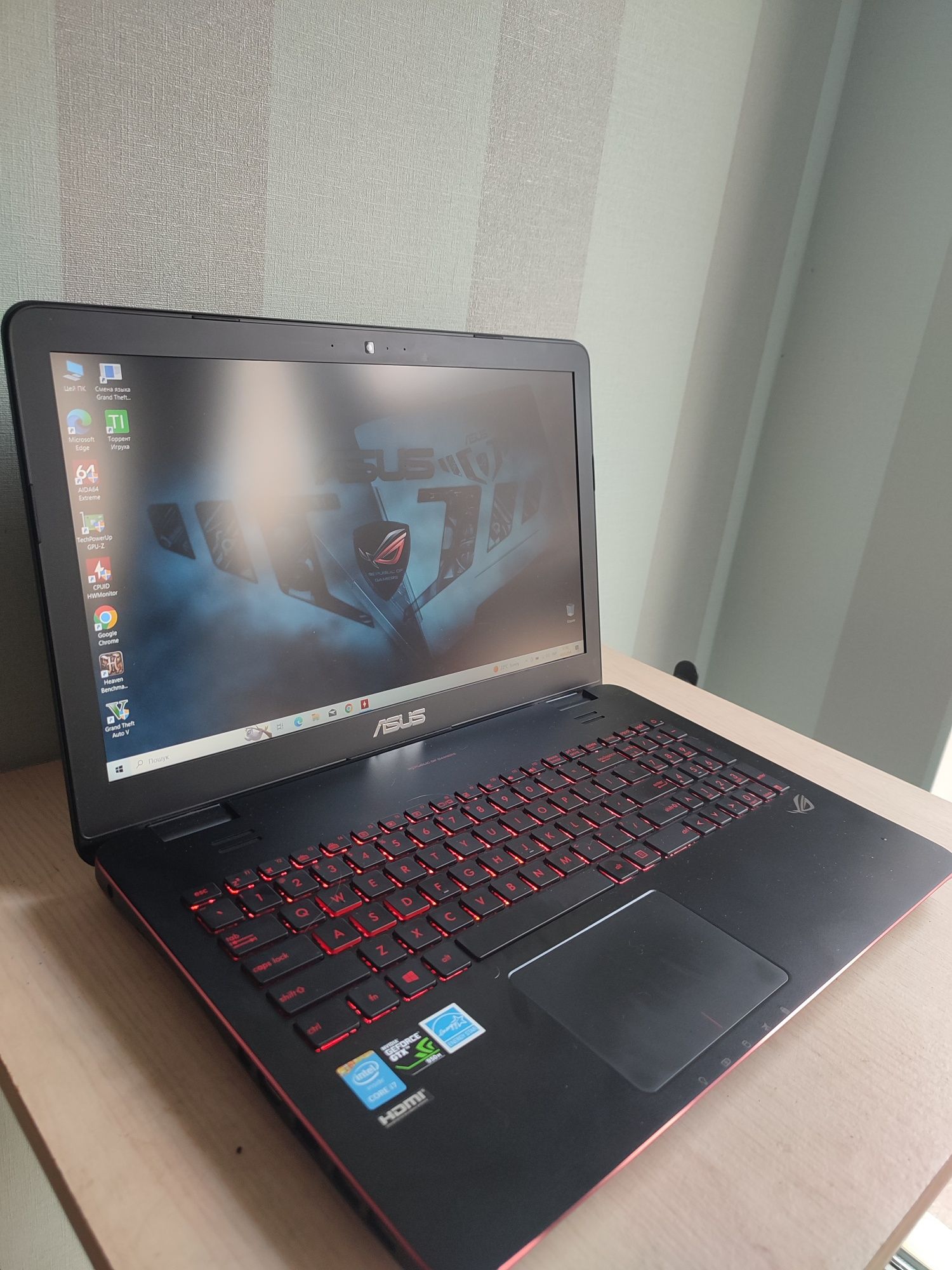 Ігровий Asus ROG GL551J i7/16gb/SSD128+500gb.HDD/GTX 950m/АКБ 3год