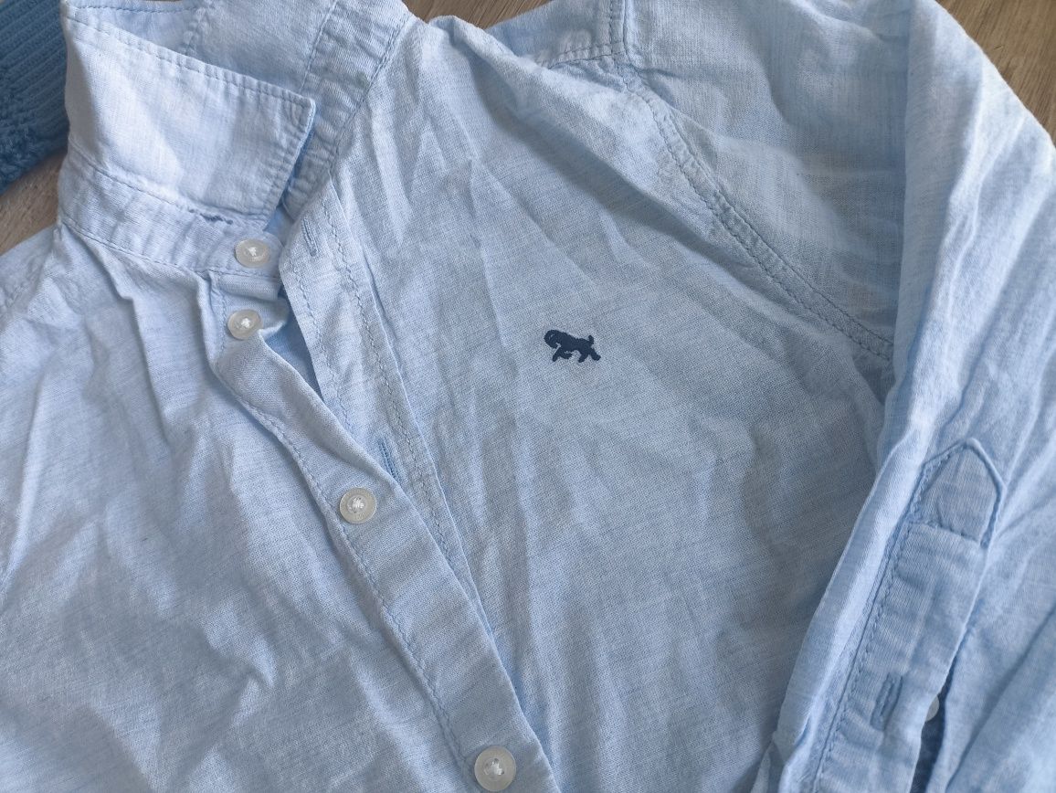 Elegancki komplet Reserved h&m, koszula z długim rękawem sweter