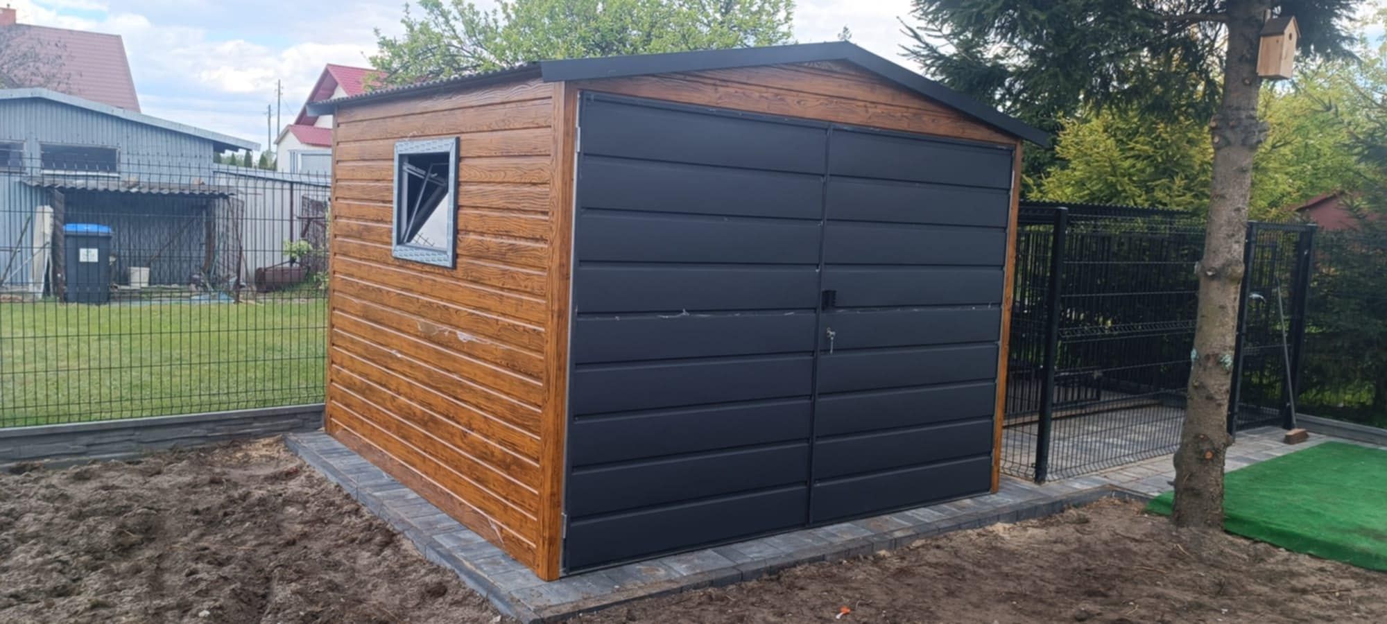 Garaze blaszaki garaz 6x6 plus 150 wiata