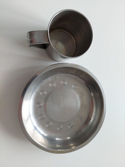 Миска металева + чашка