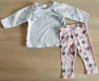 Komplet dziewczęcy bluza i legginsy H&M rozm 68