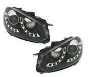 FARÓIS FRENTE LUZ DIURNA ANGEL EYES PARA VOLKSWAGEN VW GOLF VI 6FUNDO PRETO