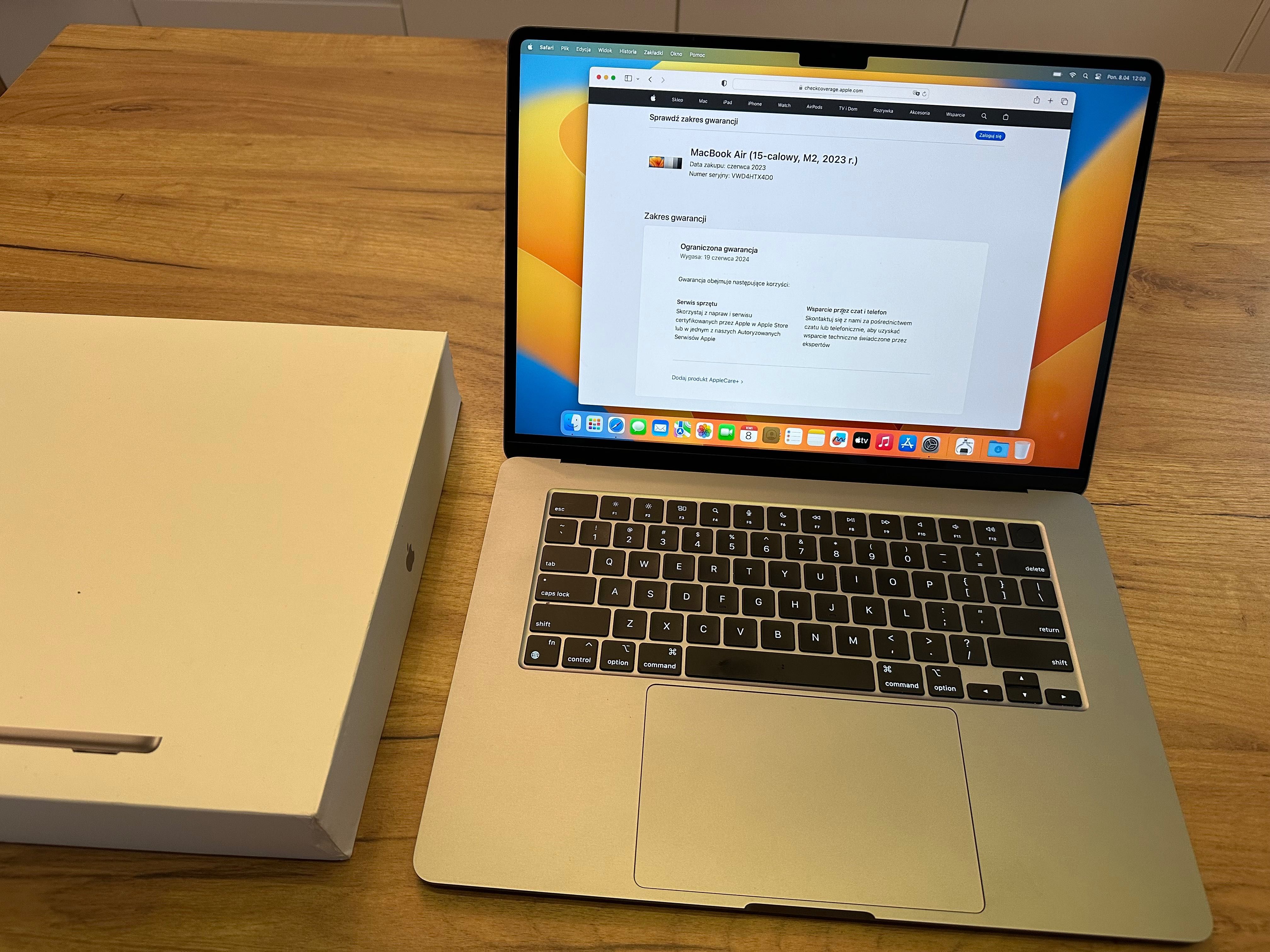 Macbook Air 15" M2 Na Gwarancji stan idealny - Swietochlowice