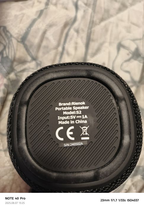 Блютуз колонка Rienok s2