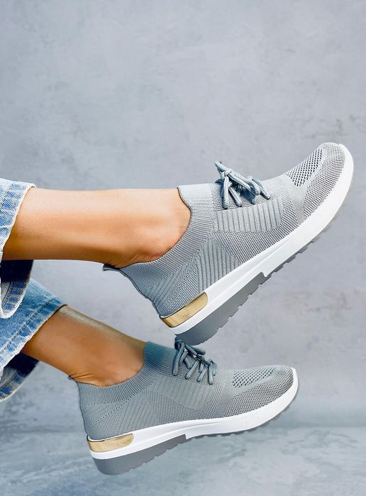 Buty Sportowe Skarpetkowe Welo Grey