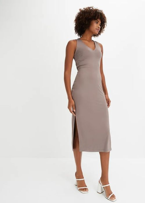 B.P.C sukienka fango z wiązaniem midi 40/42.