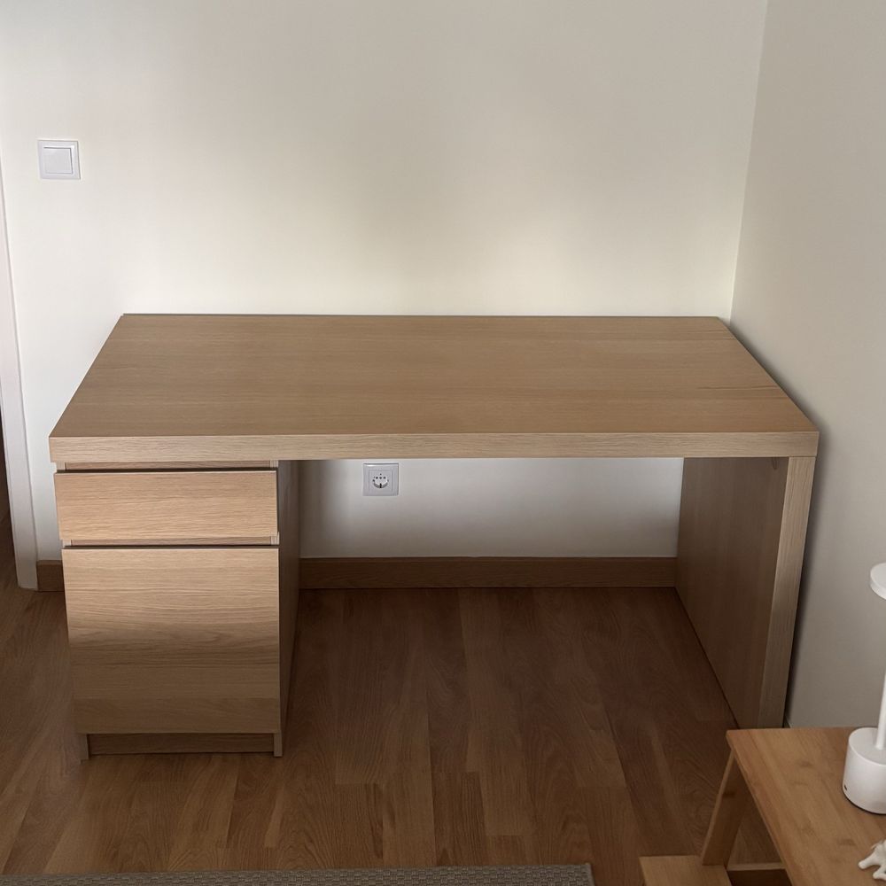 Secretária Malm Ikea bétula