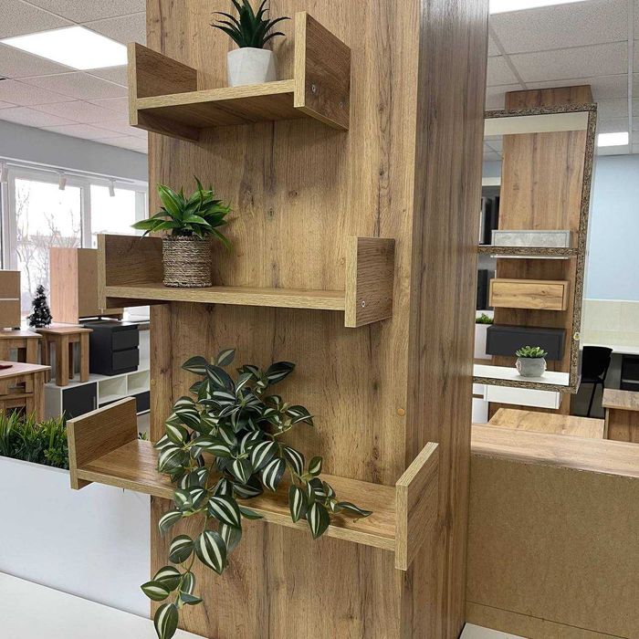 Книжкові полички,комплект 3-х полиць,меблі для вітальні,для декору.