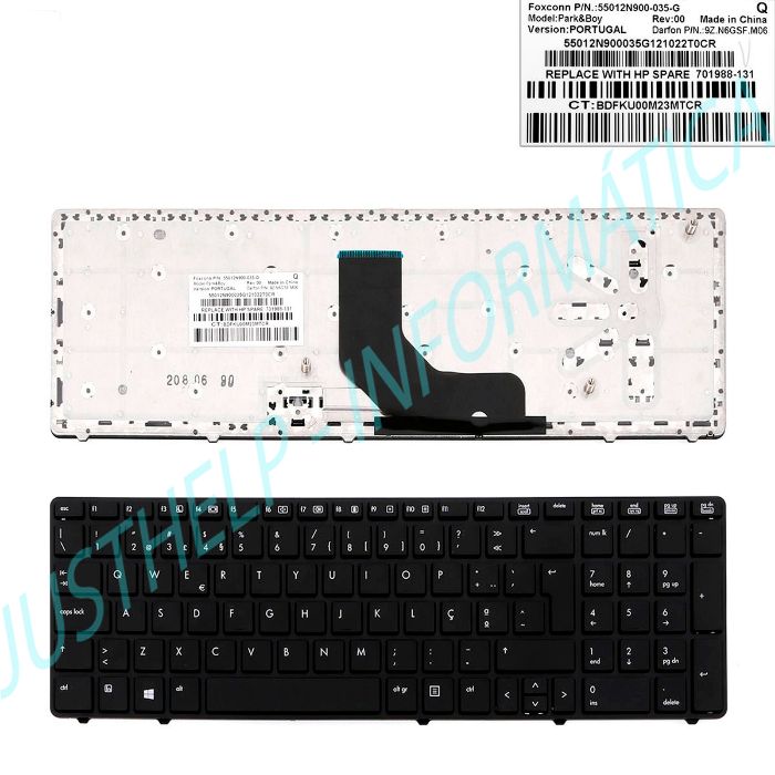 Teclado HP Probook 6560B, 6570B EliteBook 8560P, 8570P