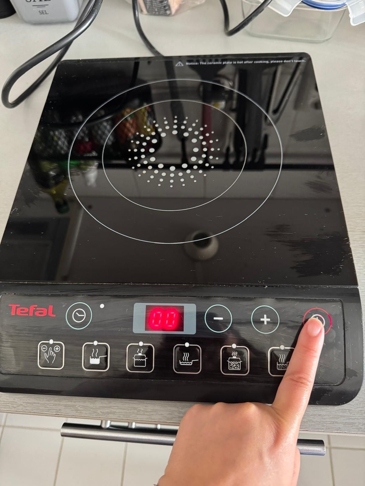 Placa de indução portátil tefal