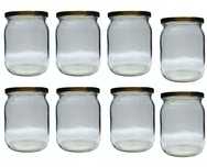 8 x Słoik na przetwory miód dżem + Złota zakrętka 540ml