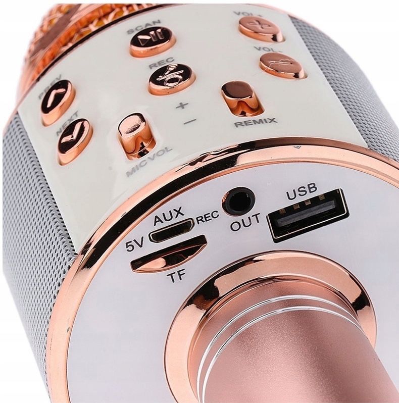 Mikrofon głośnik bluetooth karaoke 1800mah Android