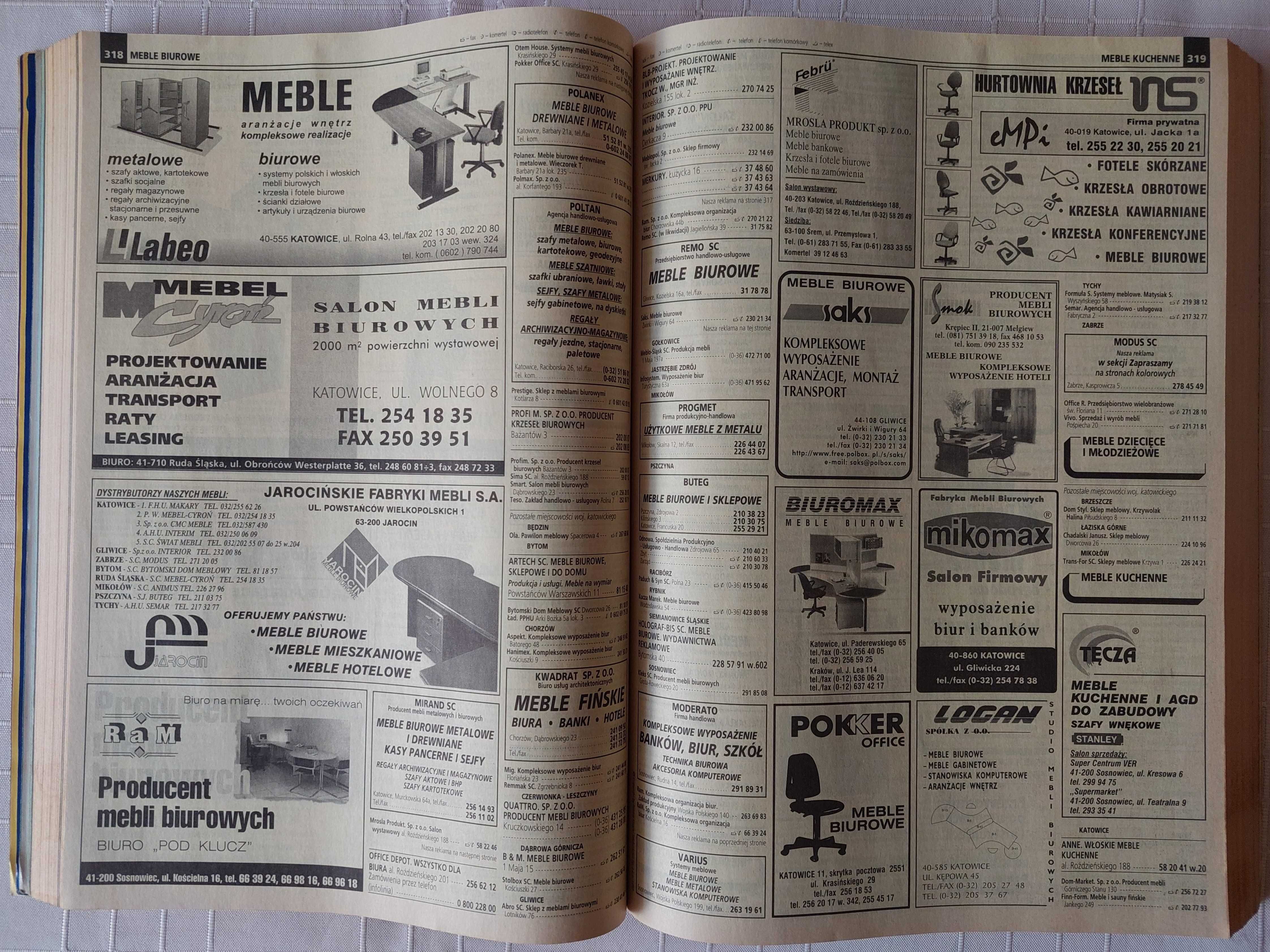 Polskie Książki telefoniczne (Katowice i województwo katowickie 1998)