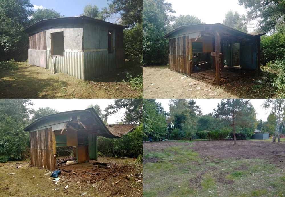 Rozbiórki , wyburzenia , porządkowanie , sprzątanie terenu działka ROD