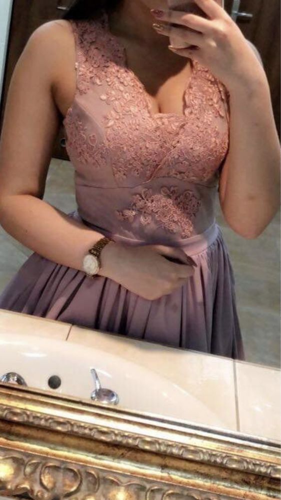 Liliowa sukienka Vestito Olivia S