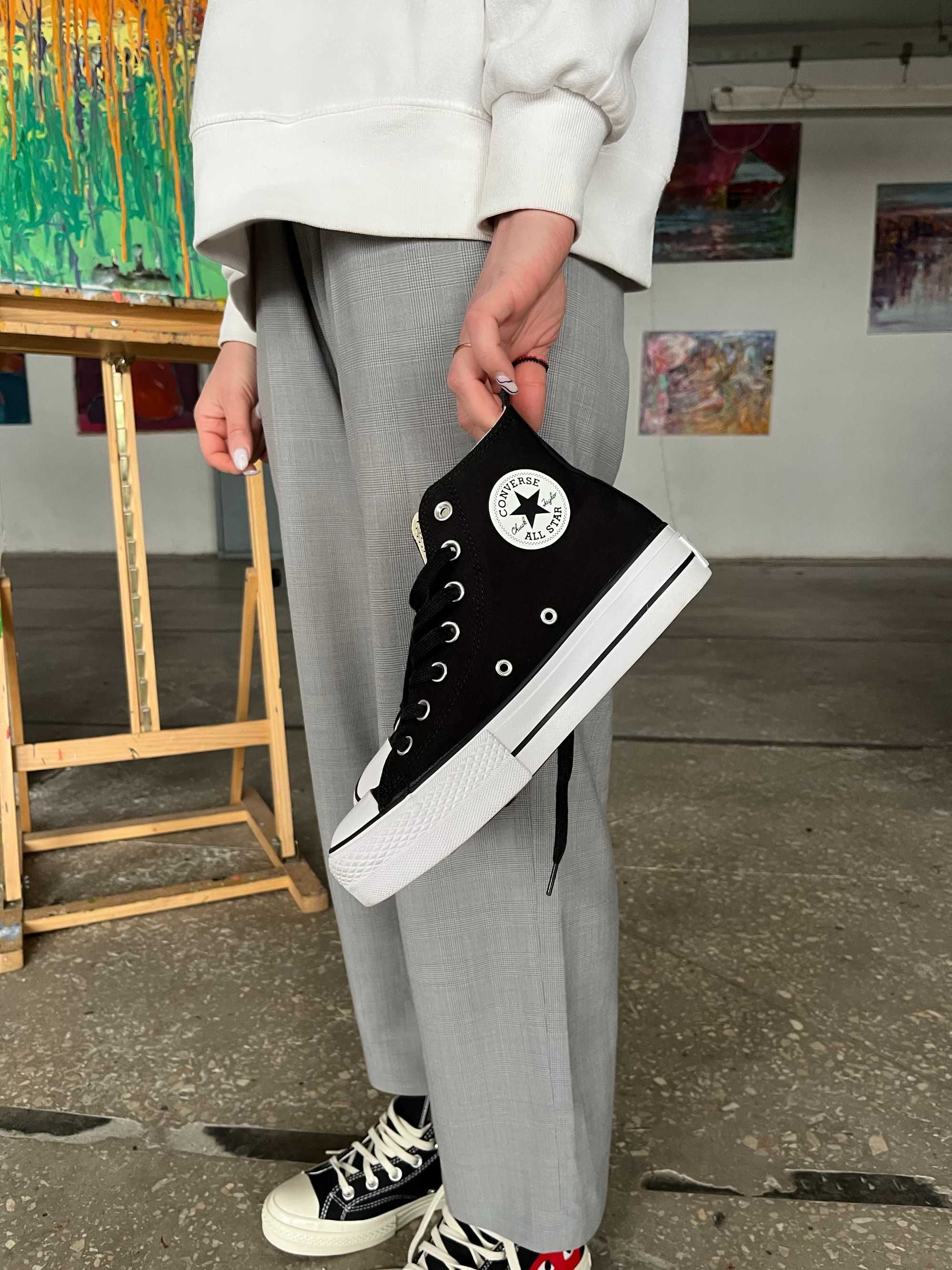 Кеди Converse Lift Hight Black 36-44 (Оплата при отриманні)
