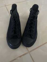 Converse full black високі, оригінальні 37,5