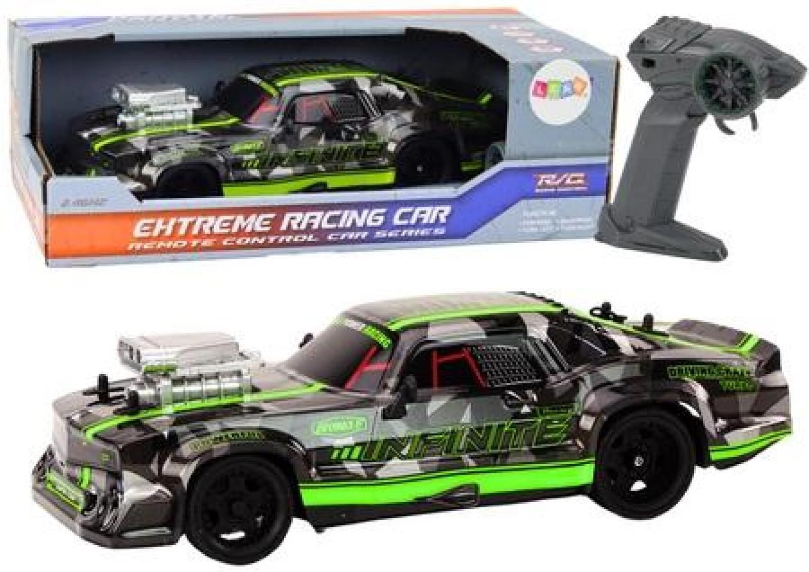 Auto sportowe RC 1:16 zielone pudełko,352x180 mm