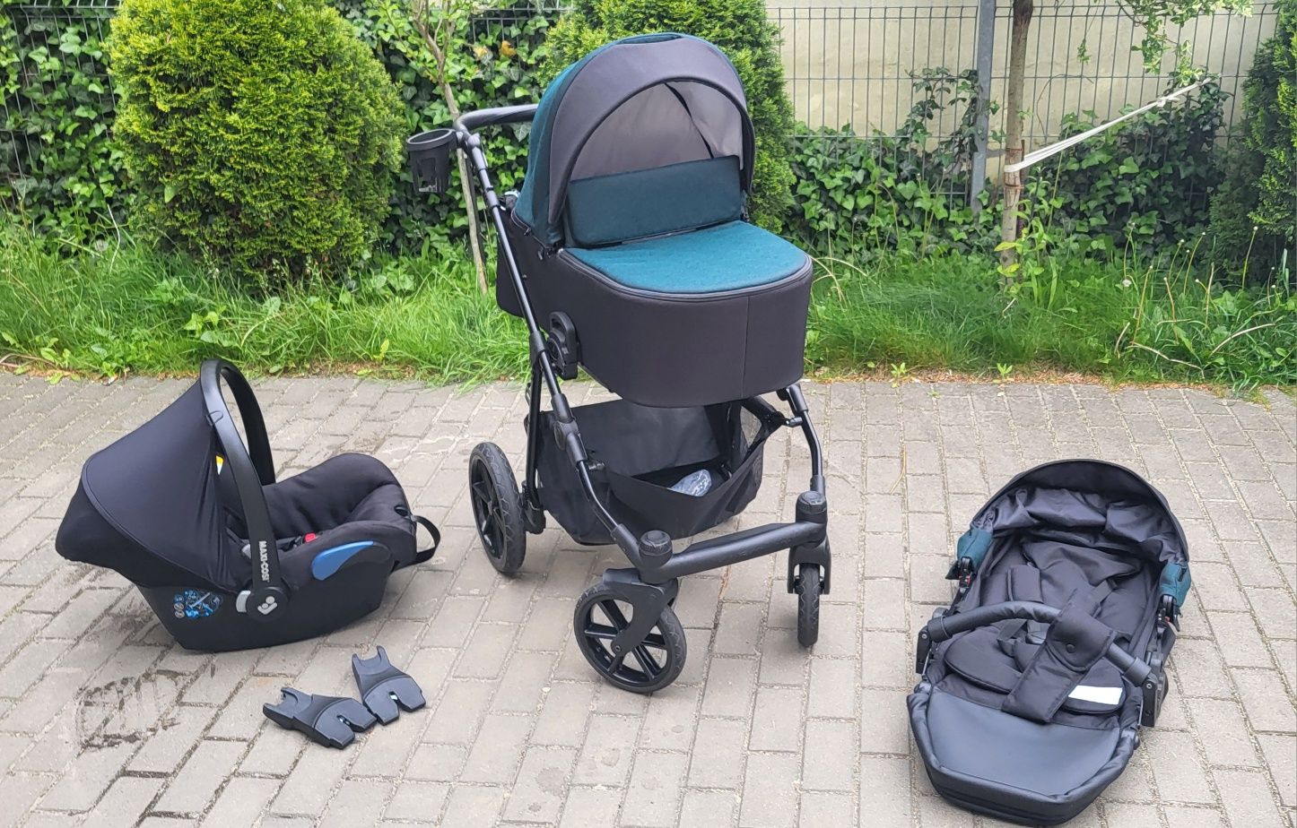 Wózek spacerowy gondola Milu Risso fotelik nosidełko Maxi Cosi +Gratis