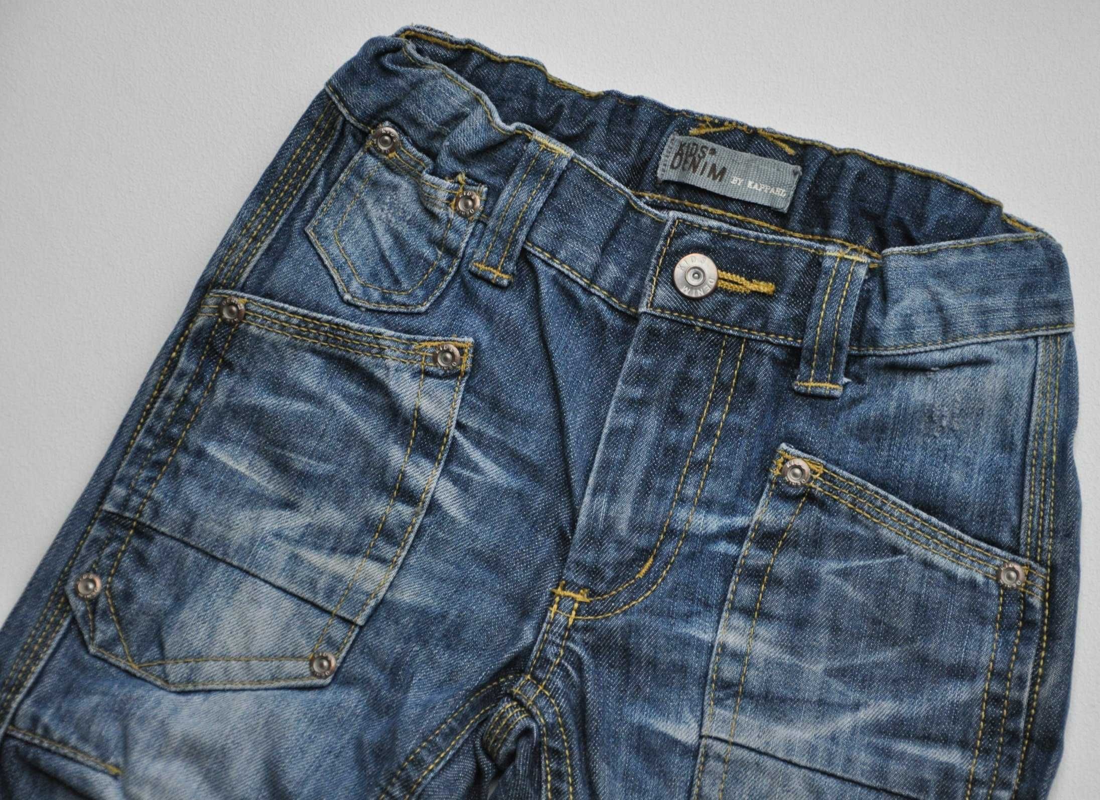 140 KAPPAHL Krótkie spodenki bojówki jeans r 104 cm