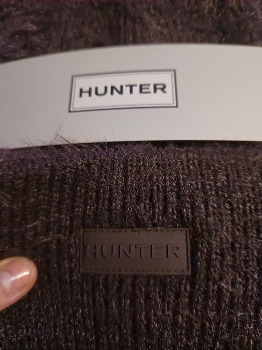 Zestaw czapka z szalem HUNTER czekoladowy