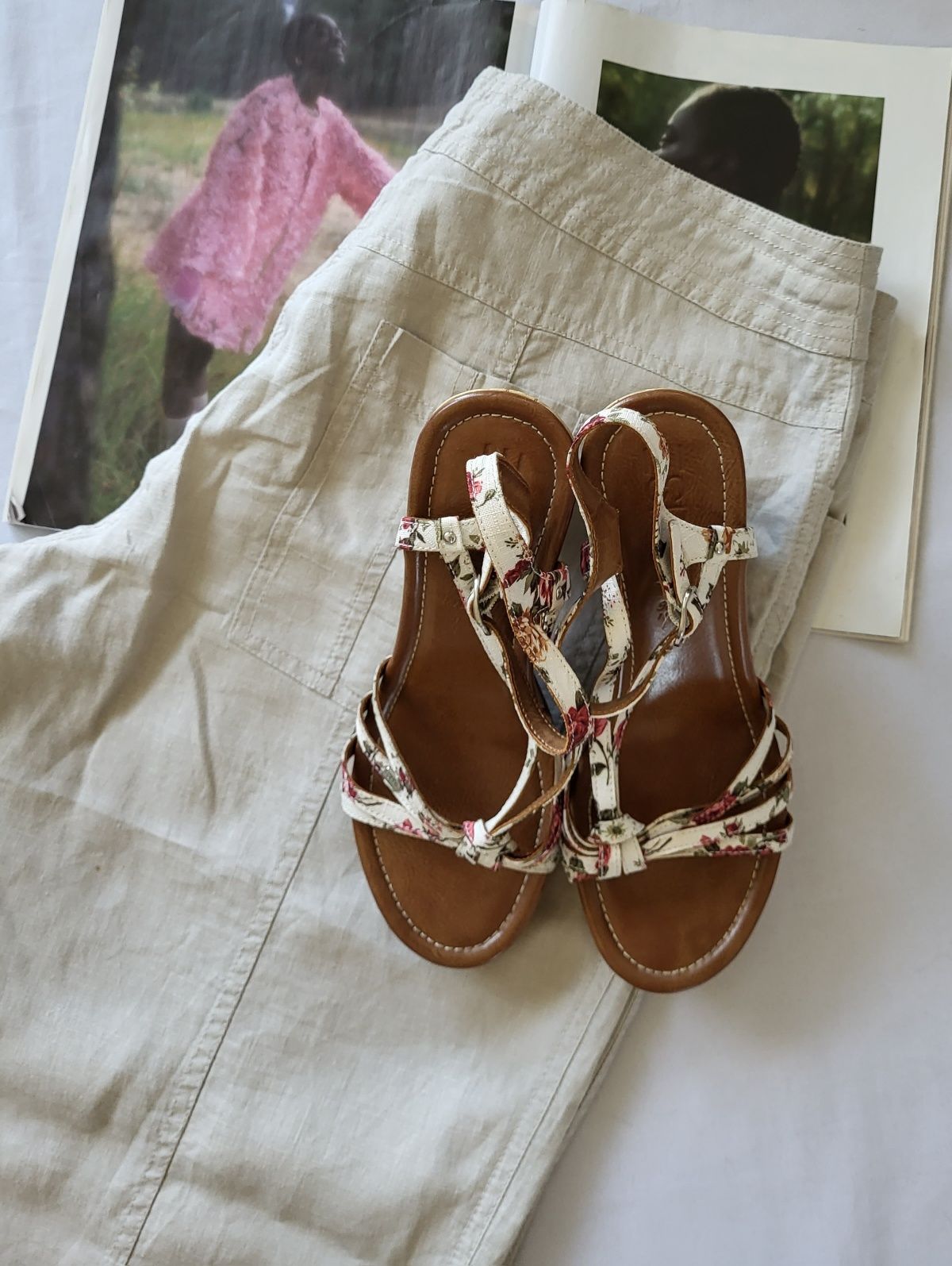 Spodnie Damskie Lniane H&M r.44