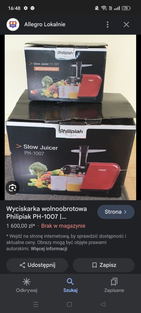 Okazja Sokowirowka Philipiak ph 1007