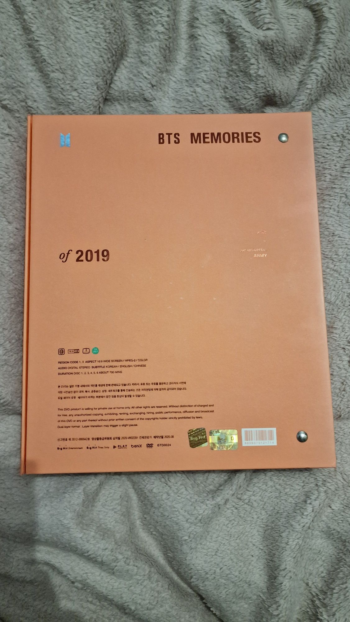 Kpop BTS Memories of 2019 DVD karta photocard Jungkook