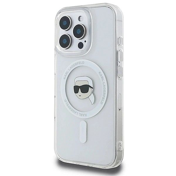 Etui Karl Lagerfeld IML Metal Karl Head MagSafe na iPhone 16 Pro - bia