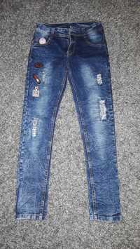 Rurki roz 146 / 152 jeans naszywki jak nowe