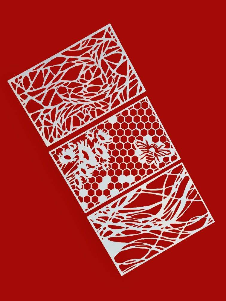3szt Szablonów, malarski, DIY, scrapbookingu, tynk ozdobny