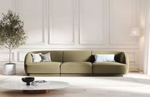 Nowoczesna sofa kanapa 3-os welurowa zielona Miley 255x90x70 Micadoni