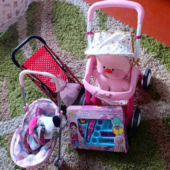 Коляски для ляльки, ла-ла фан фан, рюкзачок, наб для манікюру