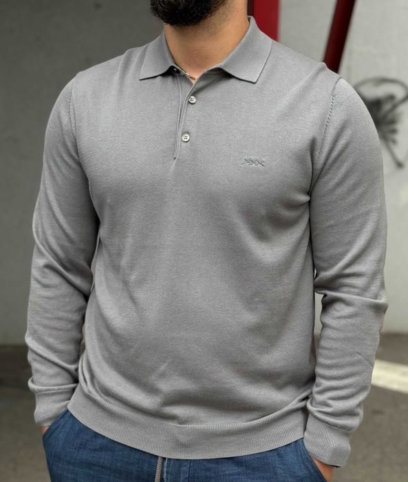 Чоловічі брендові поло з довгим рукавом