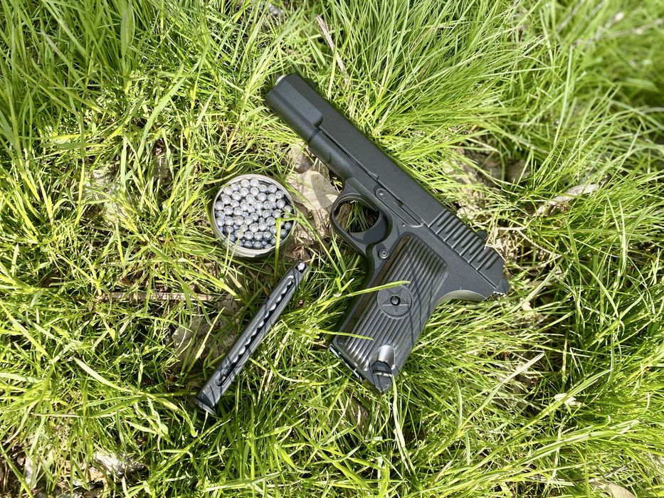 Металевий Пістолет ТТ з глушн/Тульский Токарев Full Metal - Іграшковий