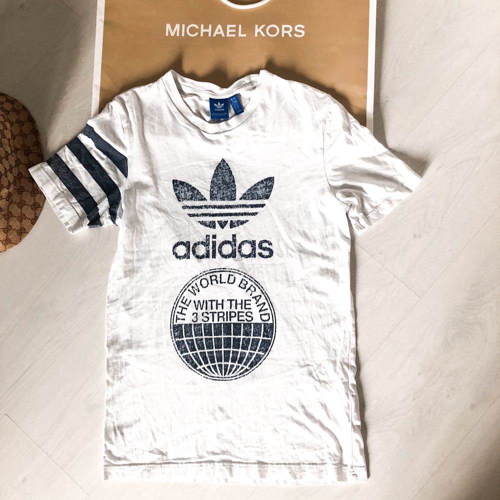 Biała bluzka Adidas T-shirt XS sportowa bawelna vintage old money P