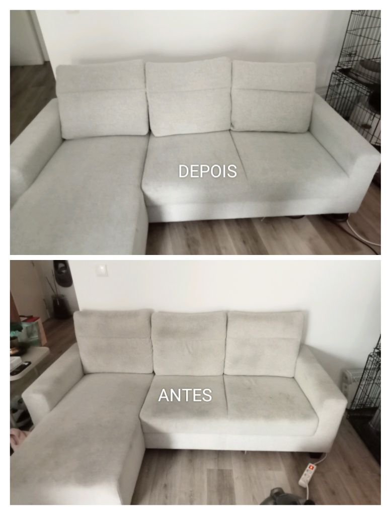 Lavagem e higienização de sofás, cortinados, carpetes, tapetes, outros