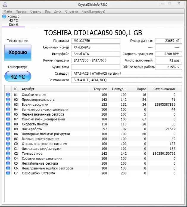 HDD 500Gb Toshiba Жорсткий диск Накопичувач