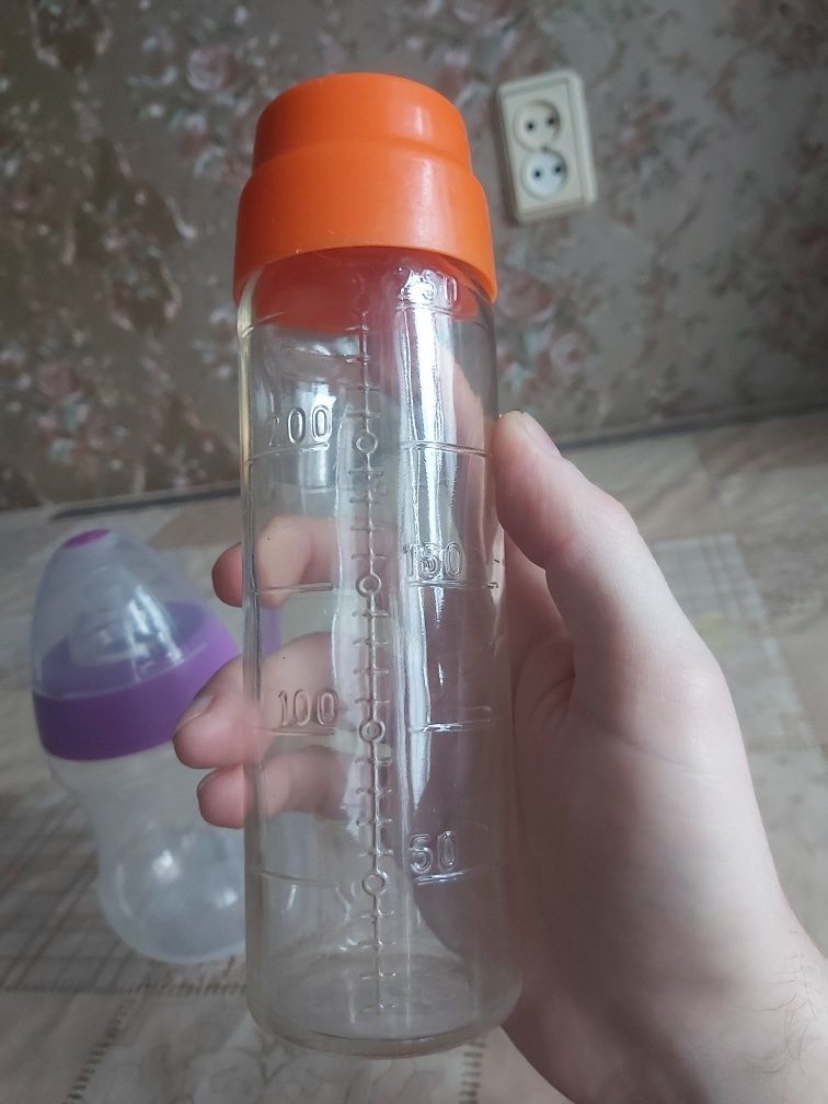 Бутылочка мерная Чехословакия Пляшечка для годування скляна Kavalier