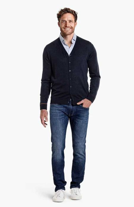 Кардиган 100% тонкий меринос р L мериносова вовна кофта ст нової