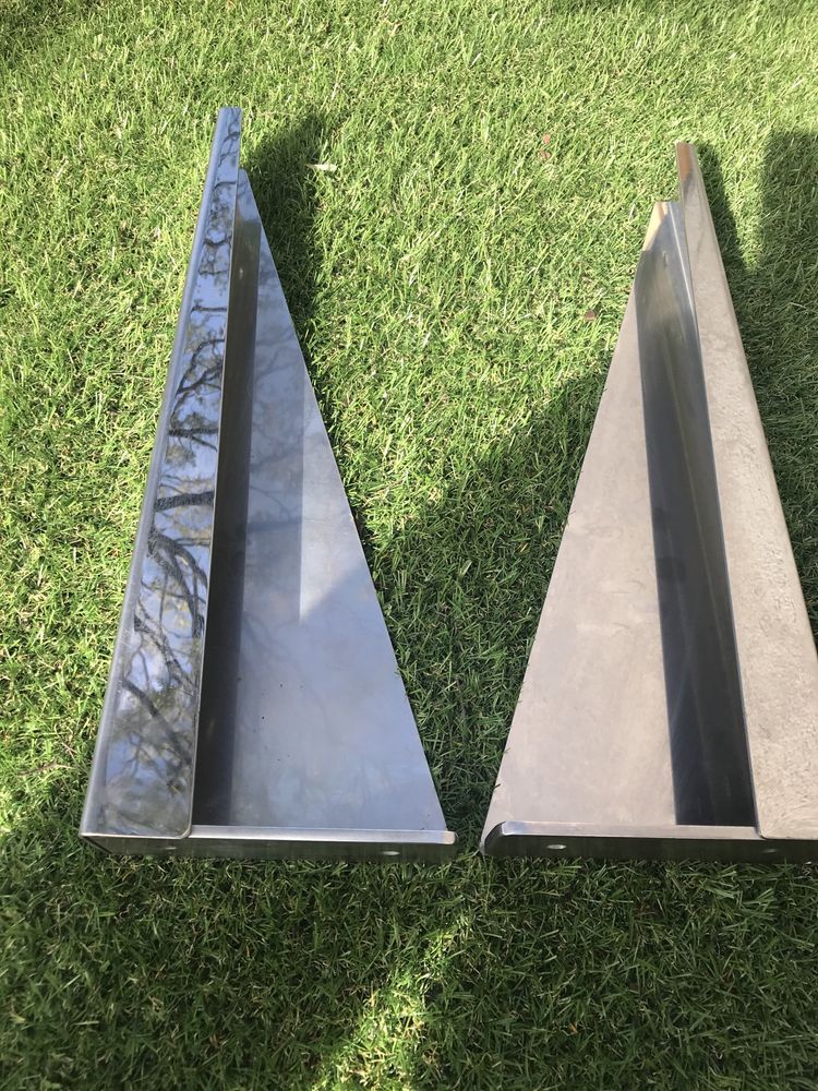 2 Suportes de inox para parteleira