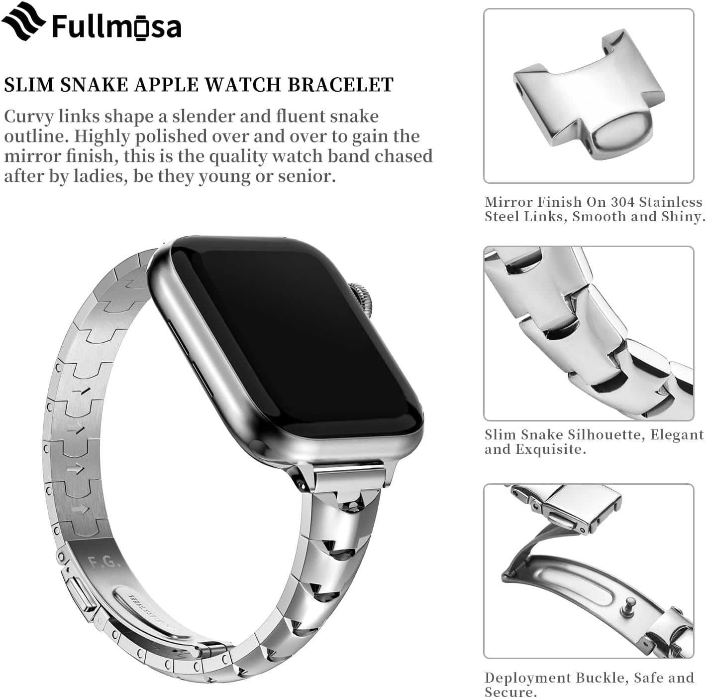 Fullmosa bransoleta do Apple Watch SE2 10 9 8 7/6 5 4/3 2 1 38/40/41mm