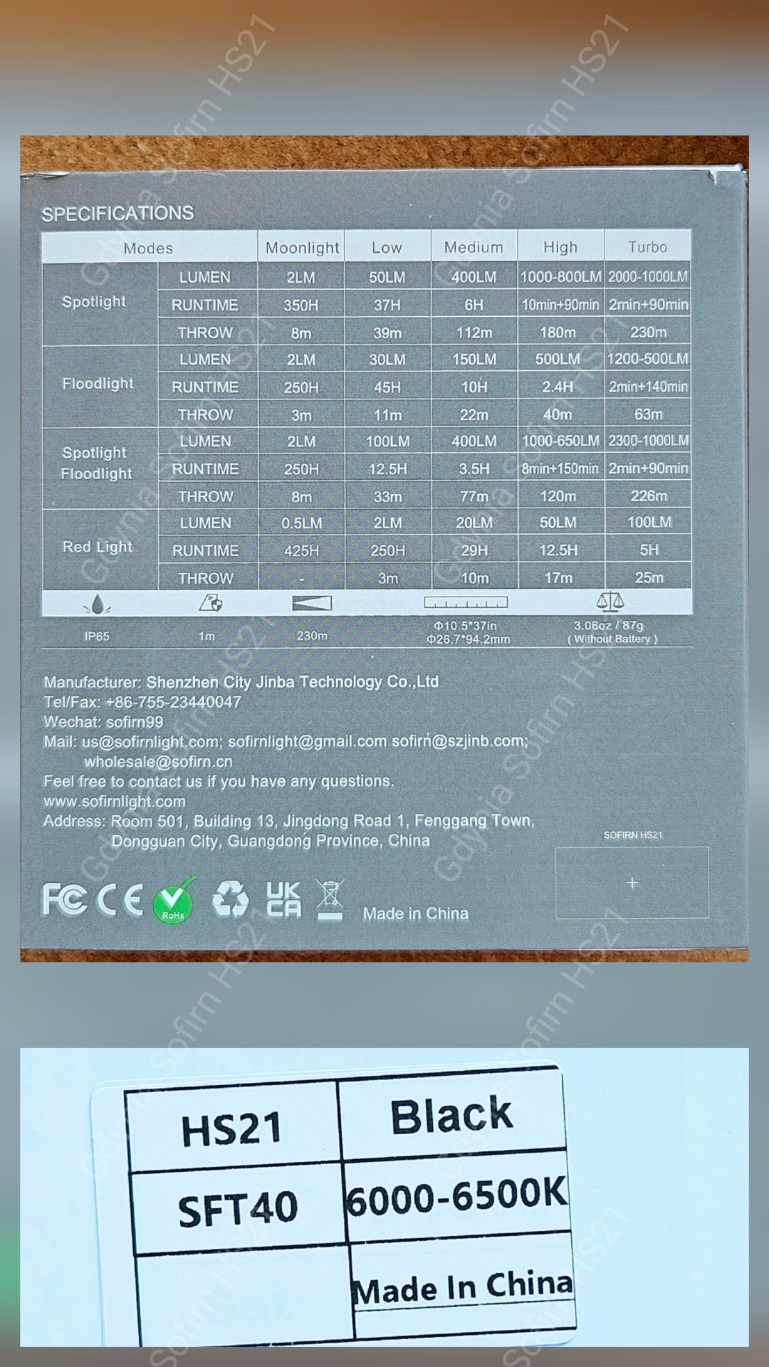 Sofirn hs21 , Nowa latarka, bateria 3000 mAh