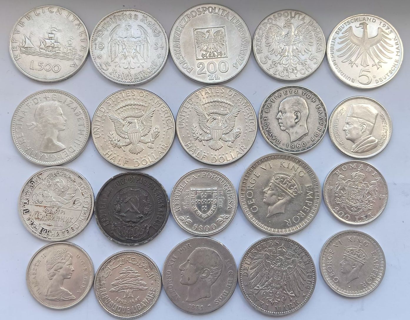 Продам разные монеты из серебра